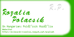 rozalia polacsik business card